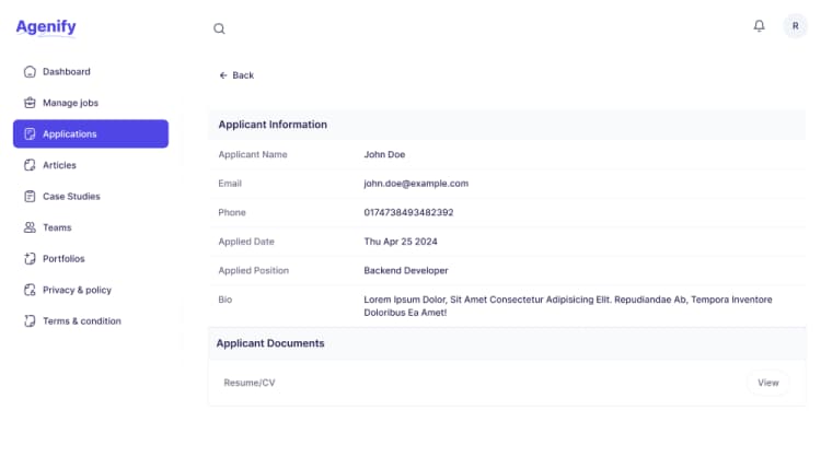 Application Details