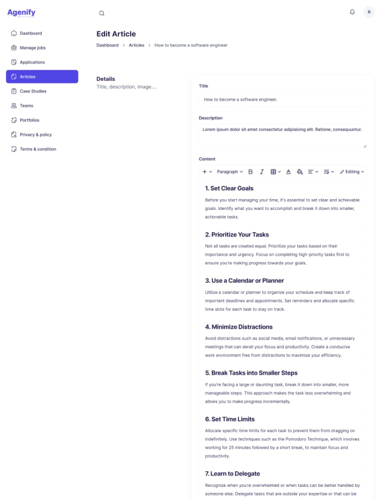 Edit articles